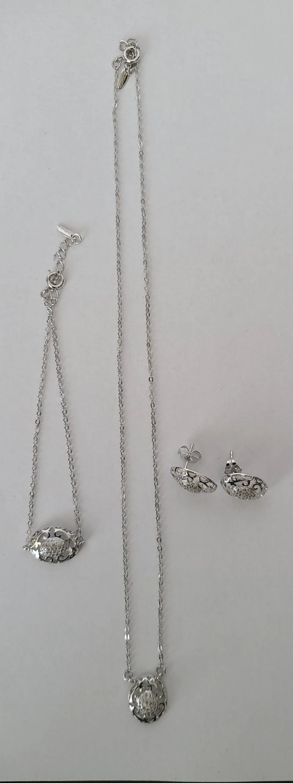 Stainless Silver Necklace Set-Naîma Maroots Store