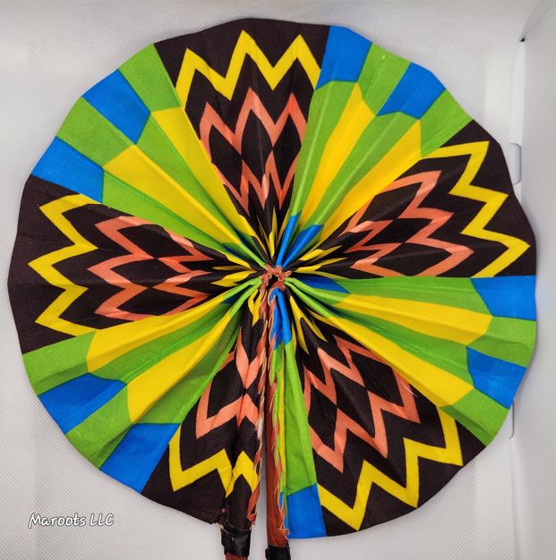 Ankara folding Fan-Majestic Maroots Store