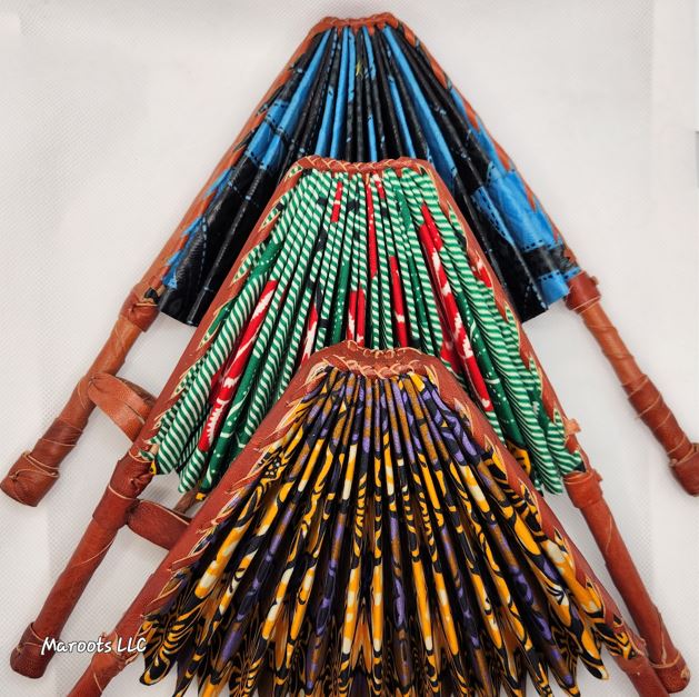 Ankara folding Fan-Greeny Maroots Store