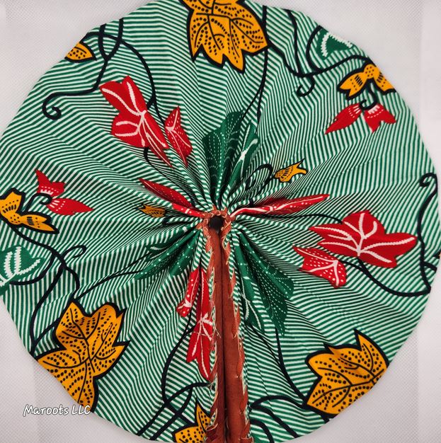 Ankara folding Fan-Greeny Maroots Store