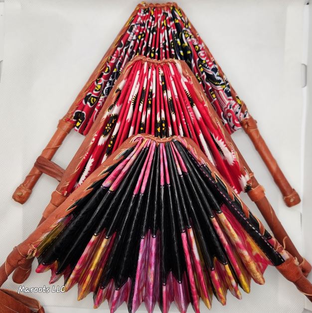 Ankara folding Fan-Blackrose Maroots Store