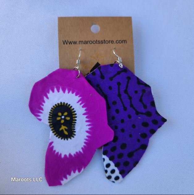 Earrings-Africa shape Maroots Store