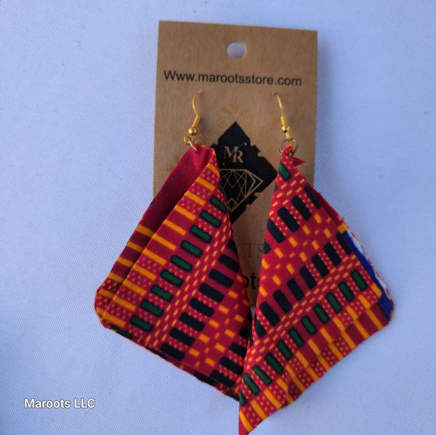 Earrings-Wax Ankara Maroots Store