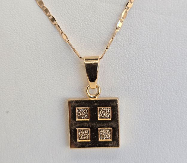 Gold Necklaces-Ecilia square Maroots Store