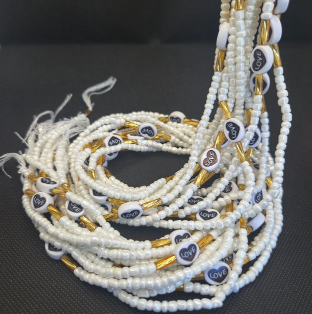 Golden white heart