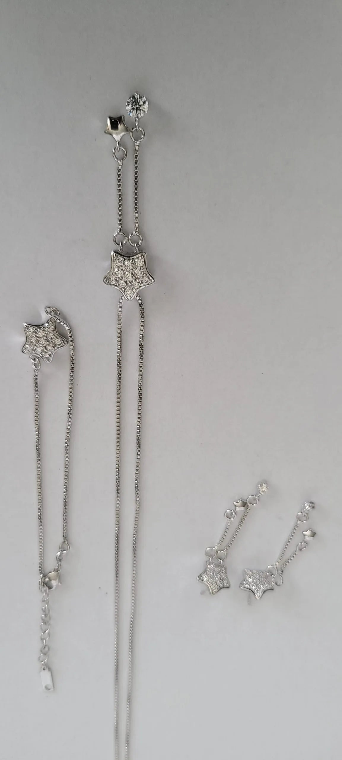 Stainless Silver Necklace Set-Jedimma
