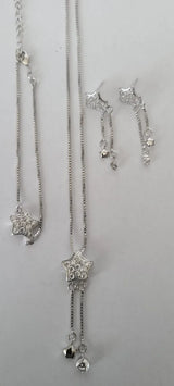 Stainless Silver Necklace Set-Jedimma
