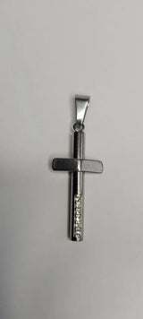 Stainless Cross Pendant-Blessed