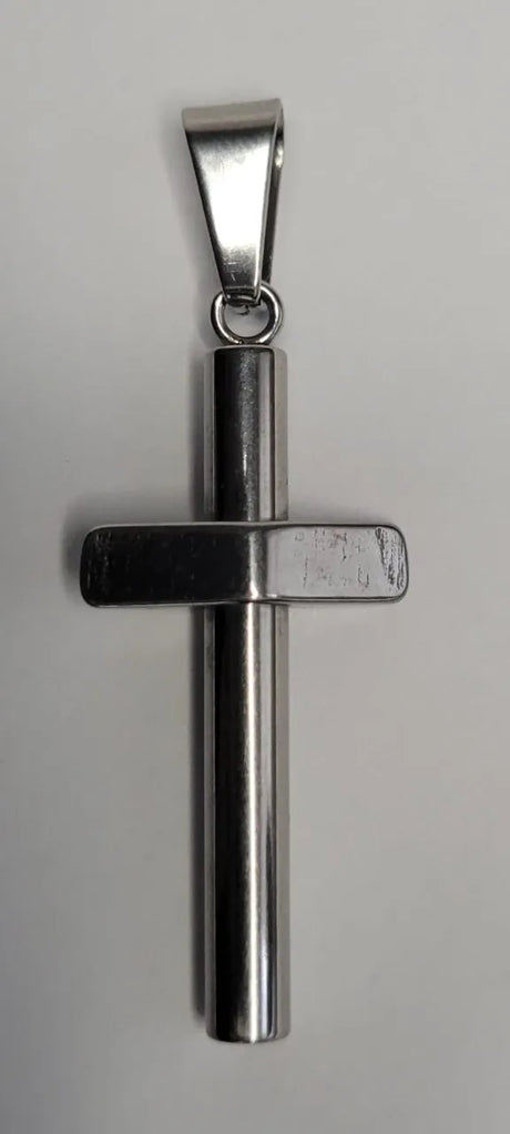 Stainless Cross Pendant-Blessed