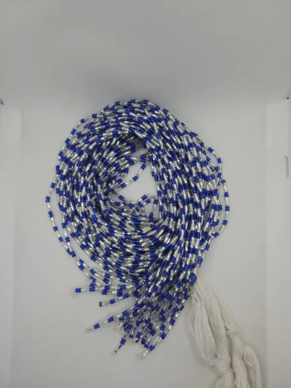 Blue with Silver