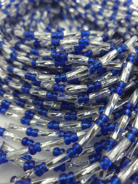 Blue with Silver