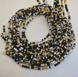 Black and white with gold