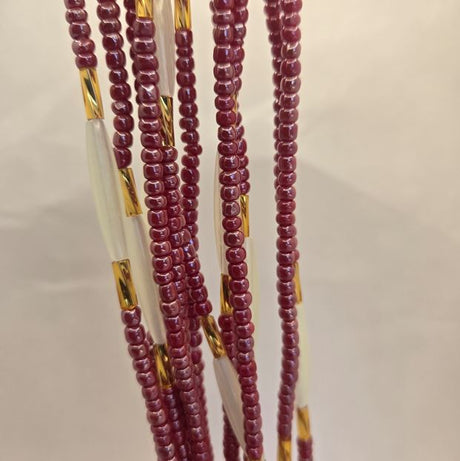 Burgundy White Pearl Gold