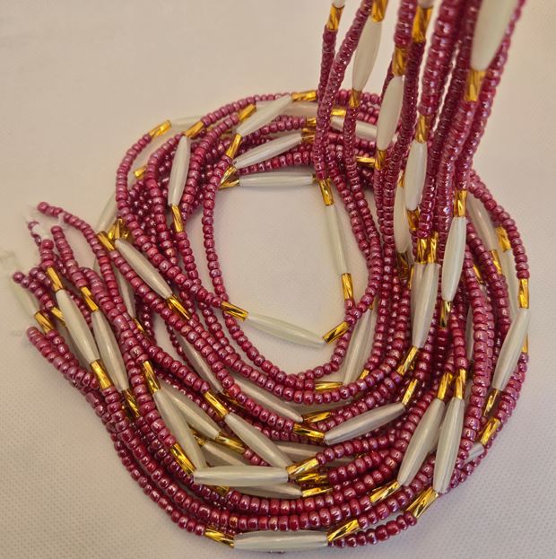 Burgundy White Pearl Gold