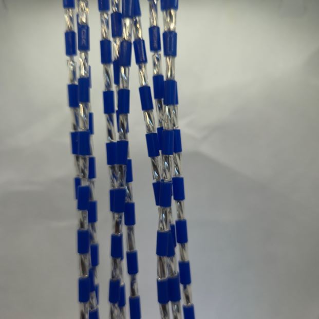 Blue silver dots