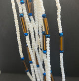 White Brown blue