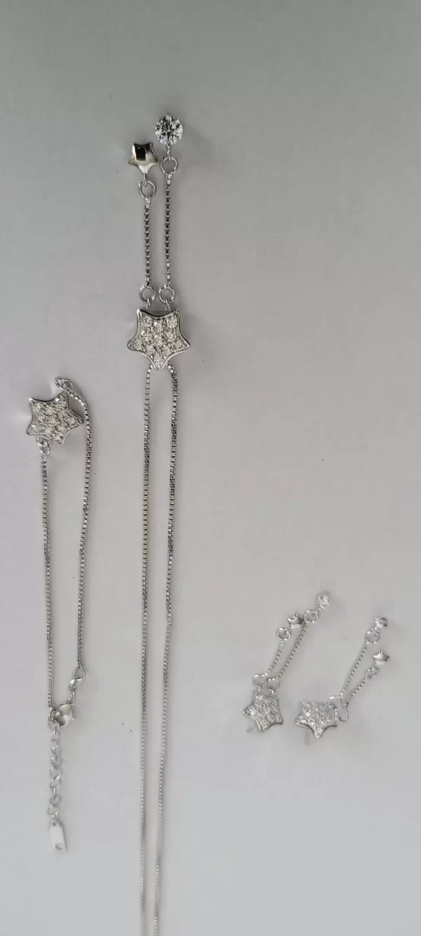 Stainless Silver Necklace Set