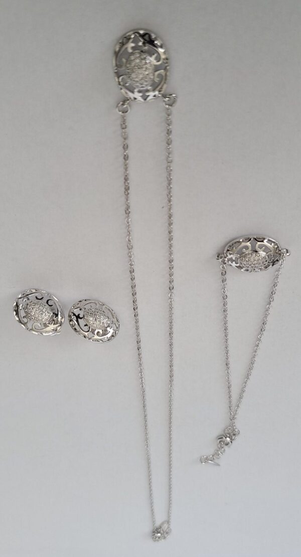 Stainless Silver Necklace Set - Image 3