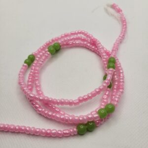 Colorful African Waistbeads [Pink-Green]